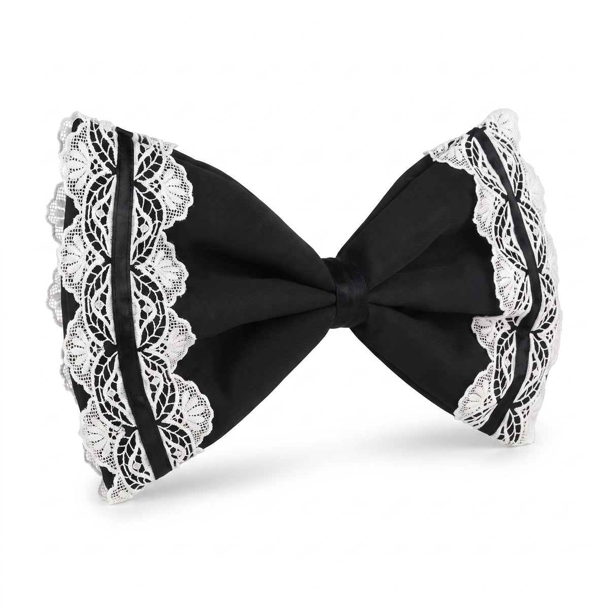 Dark Creepy Doll Lace Bow Headband - Halloween Costume Accessory