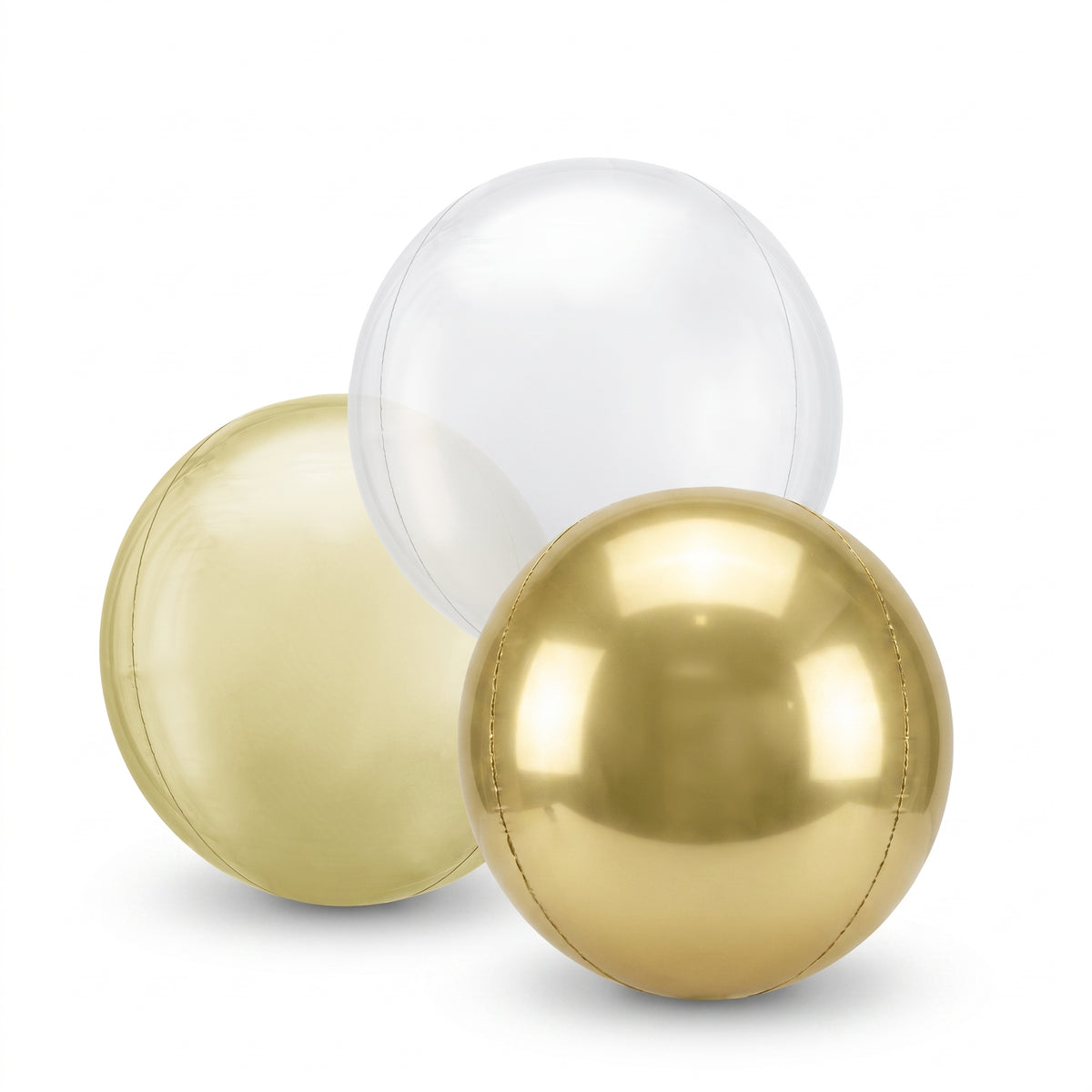 Golden Orbz Foil Geometric Balloons