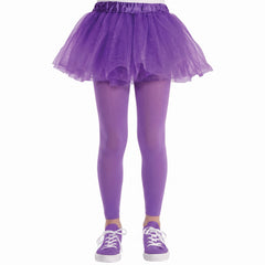 Kids' Purple Footless Tights - One Size