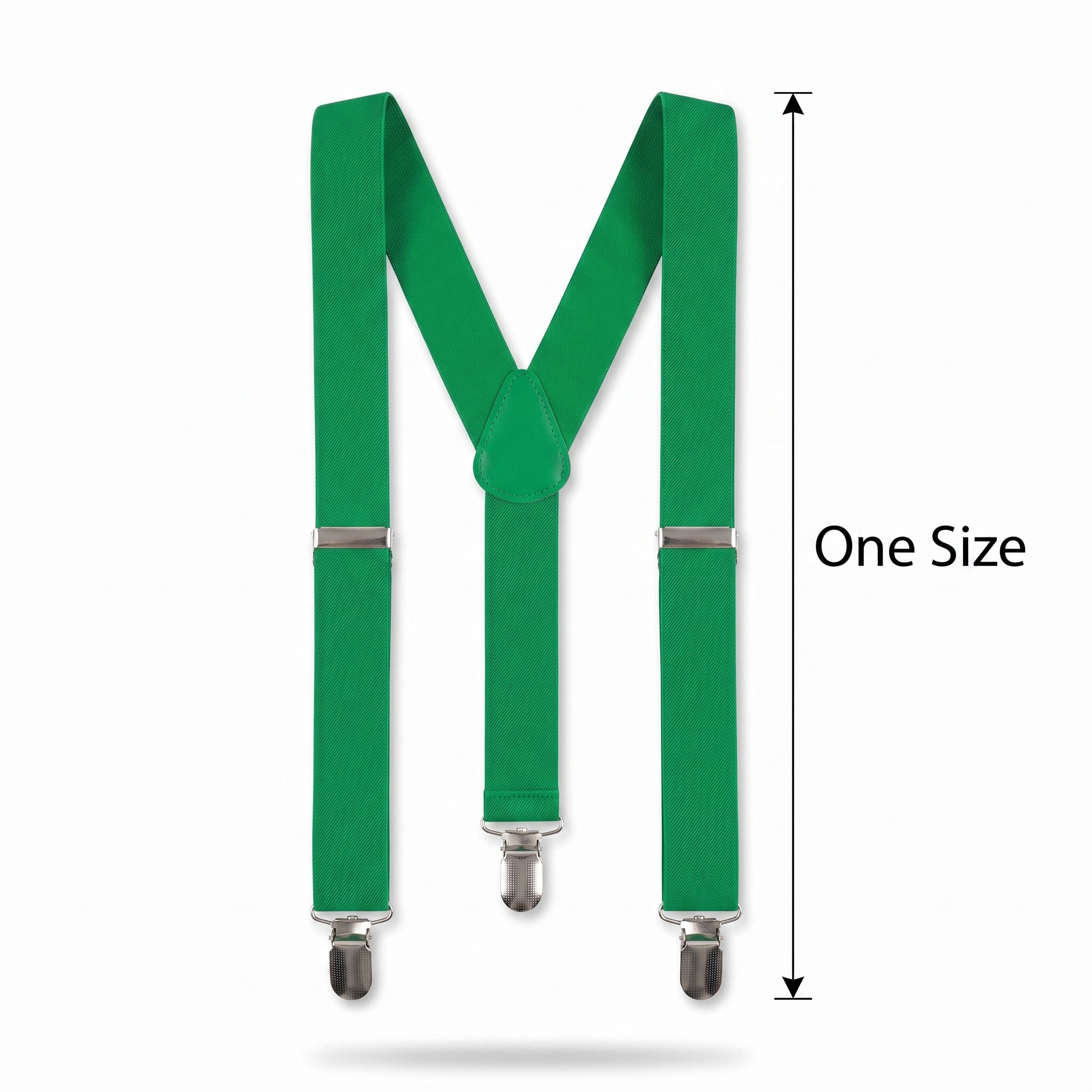 Festive Green Adjustable Y-Back Suspenders