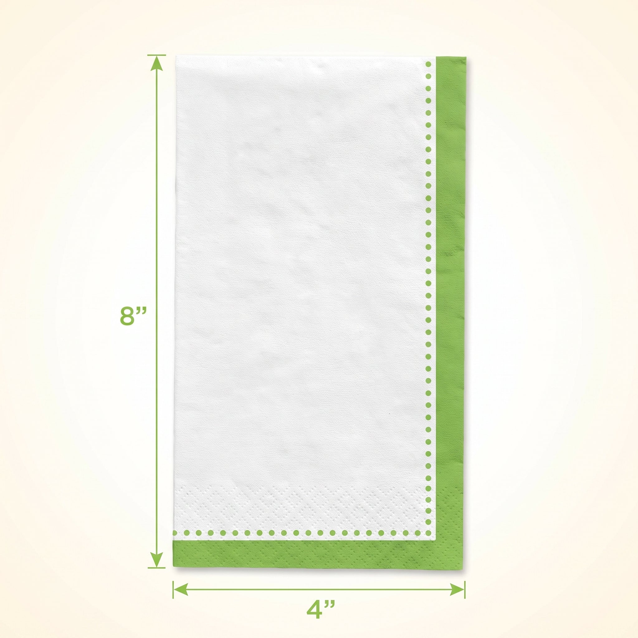 Premium Kiwi Buffet Napkins - 8 In. x 4 In.