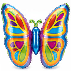 Vibrant Butterfly Foil Super Shape Balloon - 26 Inch