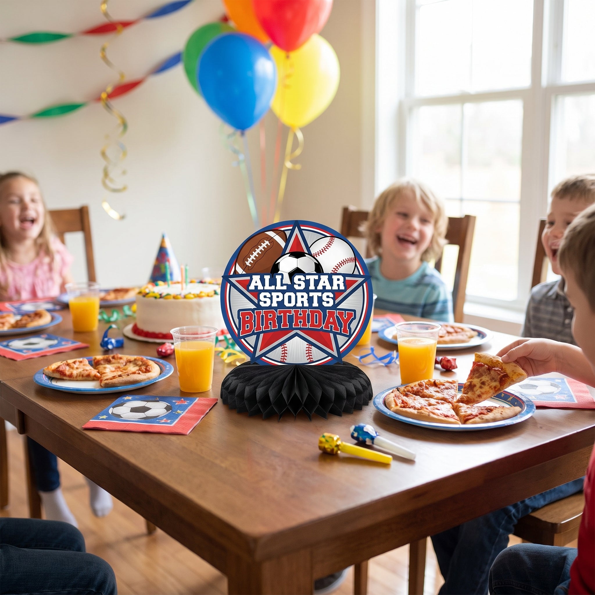 All Star Sports Birthday Table Centerpiece