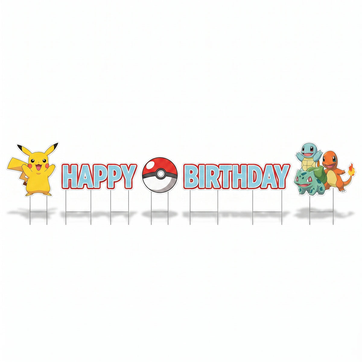 Pokemon "Happy Birthday" Yard Stake Decorations