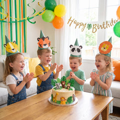 Wild Safari Cone Party Hats Multipack - Pack of 8