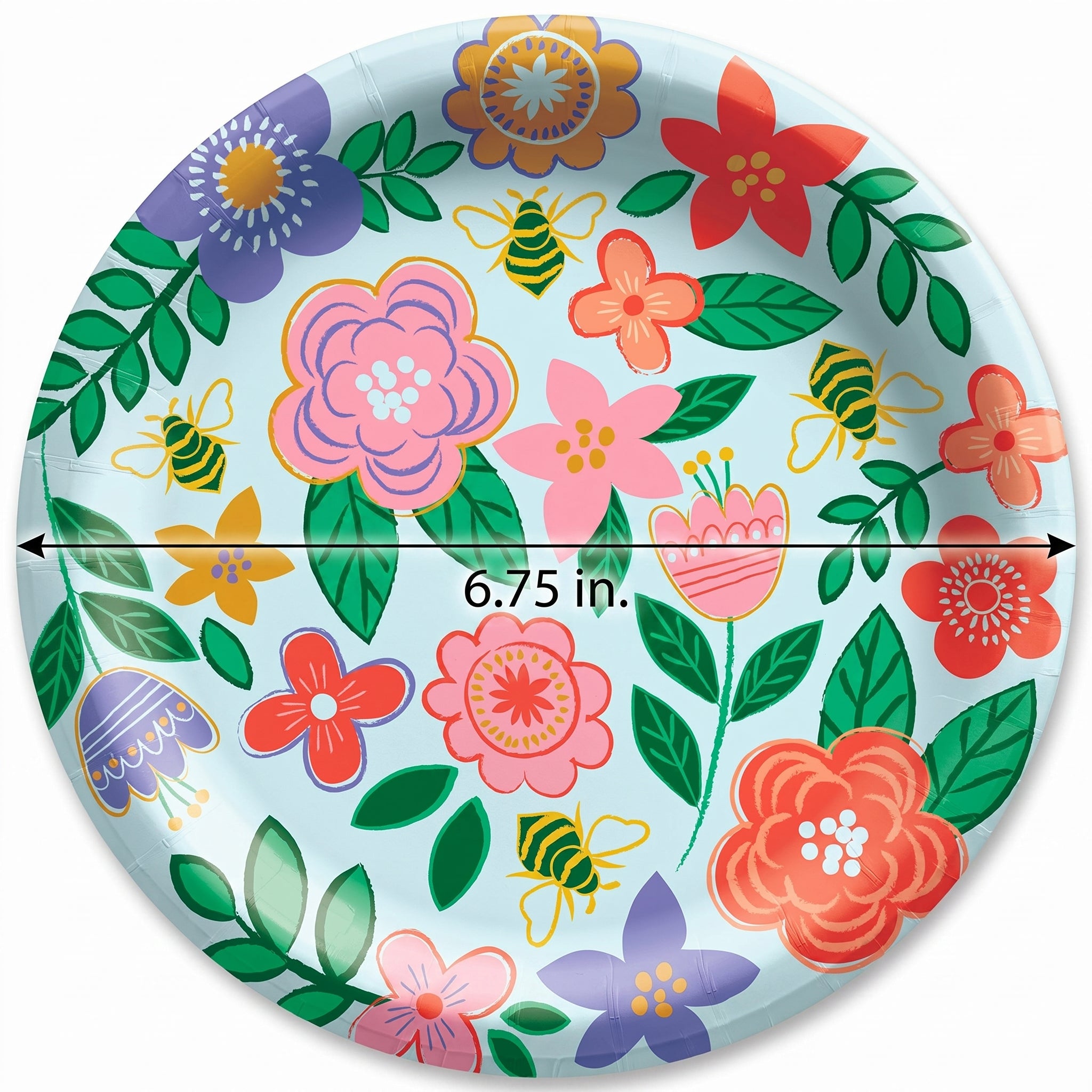 Spring Bloom Floral Paper Plates - 6.75"