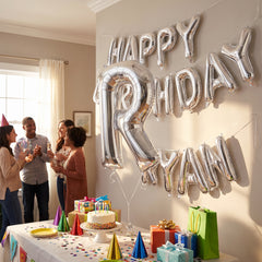 Silver Foil Letter Balloon "R"