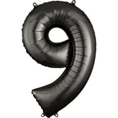 Black Number 9 Foil Balloon - 34"