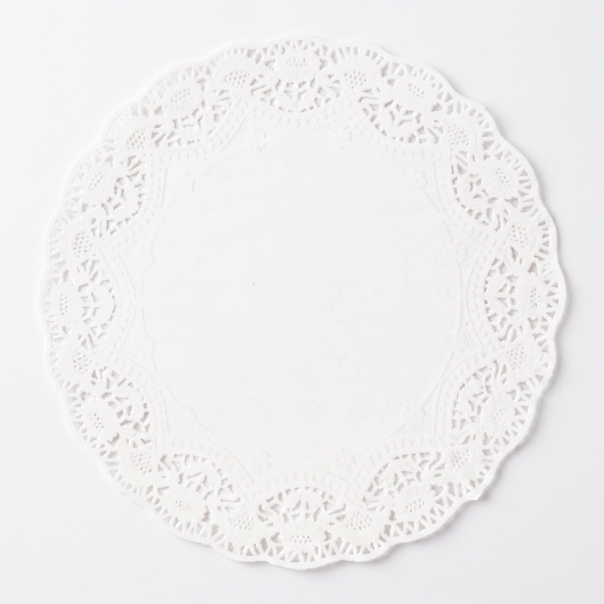 Elegant White Paper Doilies - 12" Round, Pack of 12