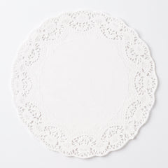 Elegant White Paper Doilies - 12" Round, Pack of 12