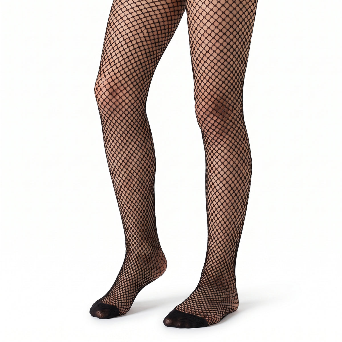 Kids' Black Fishnet Tights - S/M