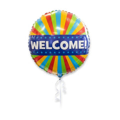 Vibrant Welcome Metallic Mylar Balloon - 18 Inch