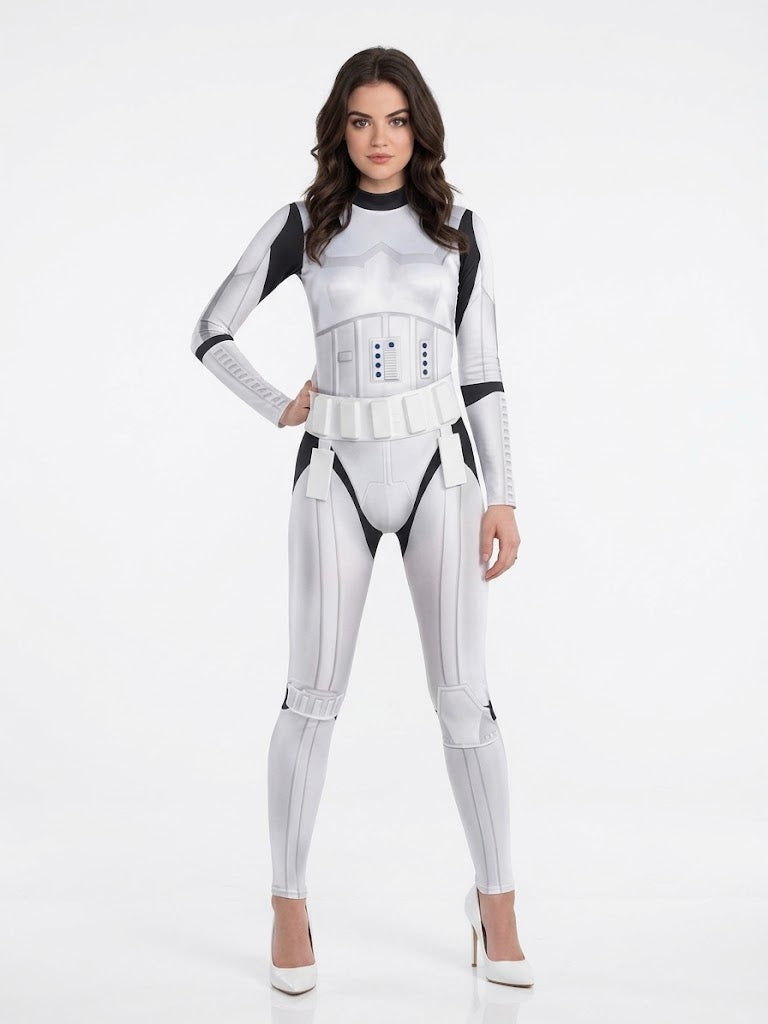 Women's Star Wars Stormtrooper Catsuit Costume - Adult S (2-4)