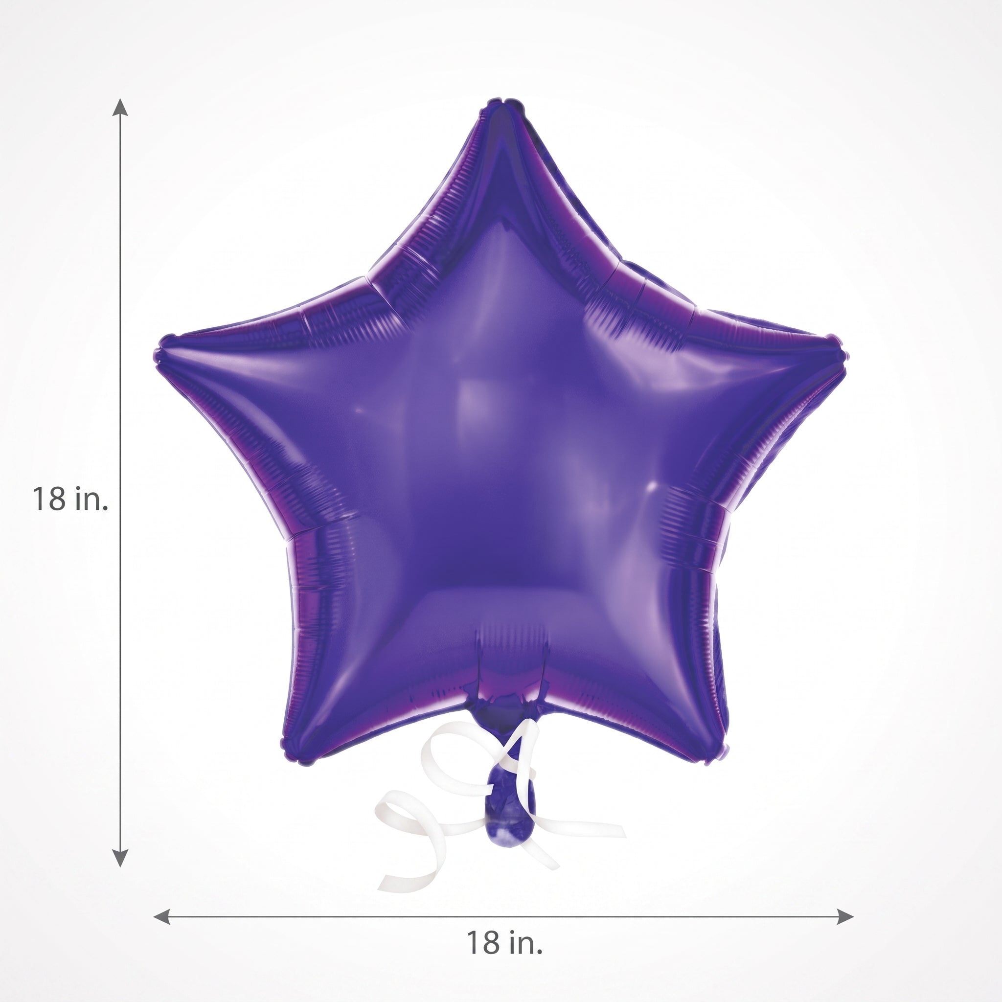 Purple Star Metallic Foil Balloon - 18 Inch