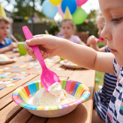 Bright Pink Plastic Spoon - 7.5 in.
