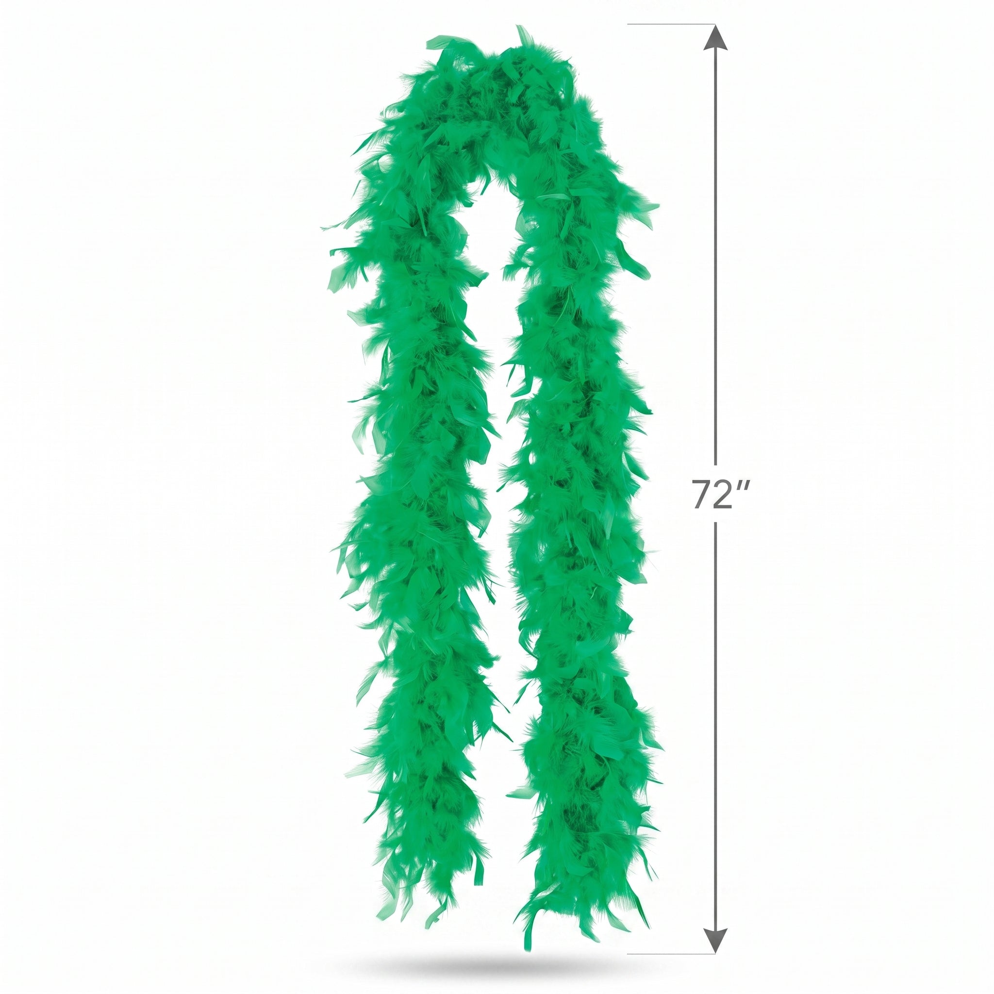 Festive Green Feather Boa - 72" Costume Accessory