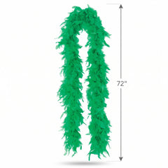 Festive Green Feather Boa - 72" Costume Accessory