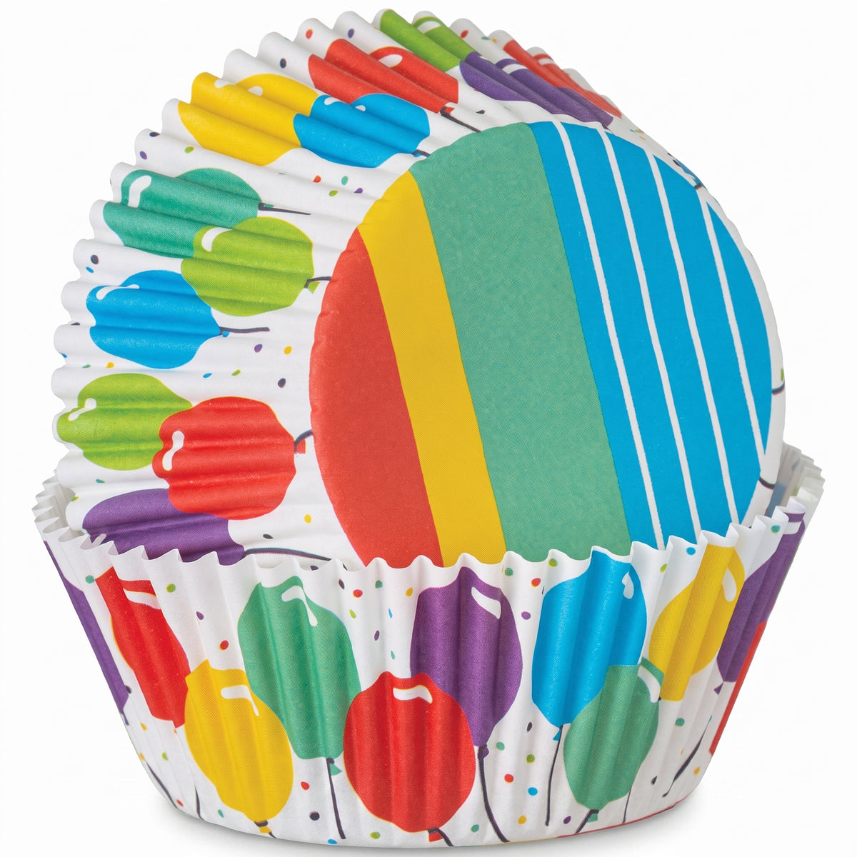 Colorful Birthday Celebration Baking Cups, 2-Inch, 48-Count