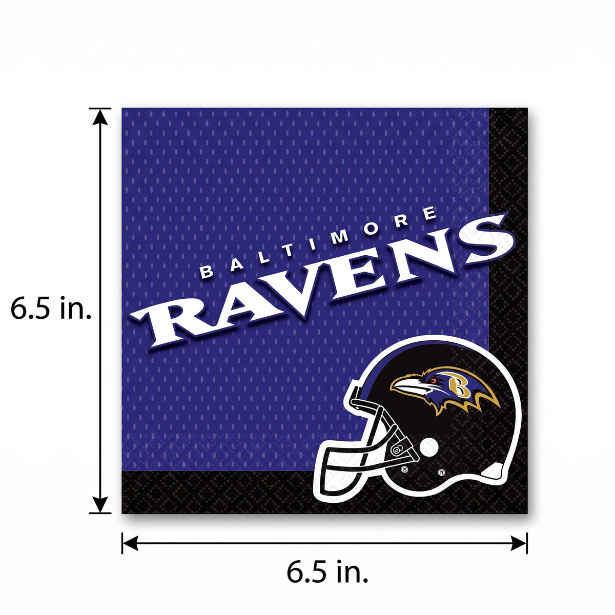 Baltimore Ravens NFL Luncheon Napkins - 6.5 In. x 6.5 In.