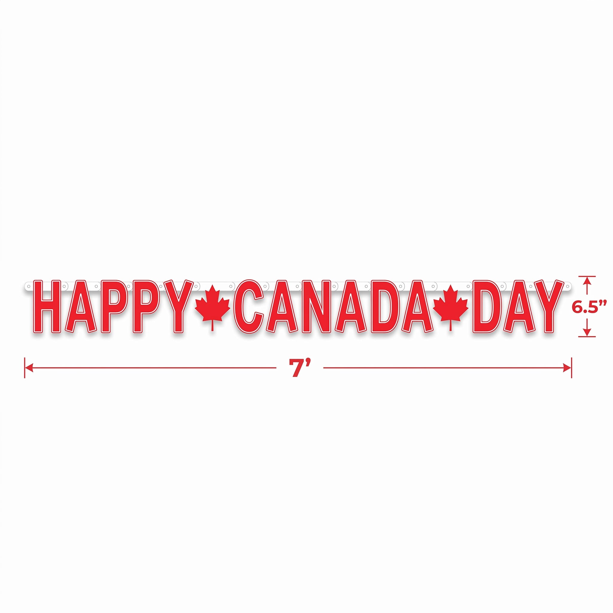 "Happy Canada Day" 7ft Letter Banner Decoration