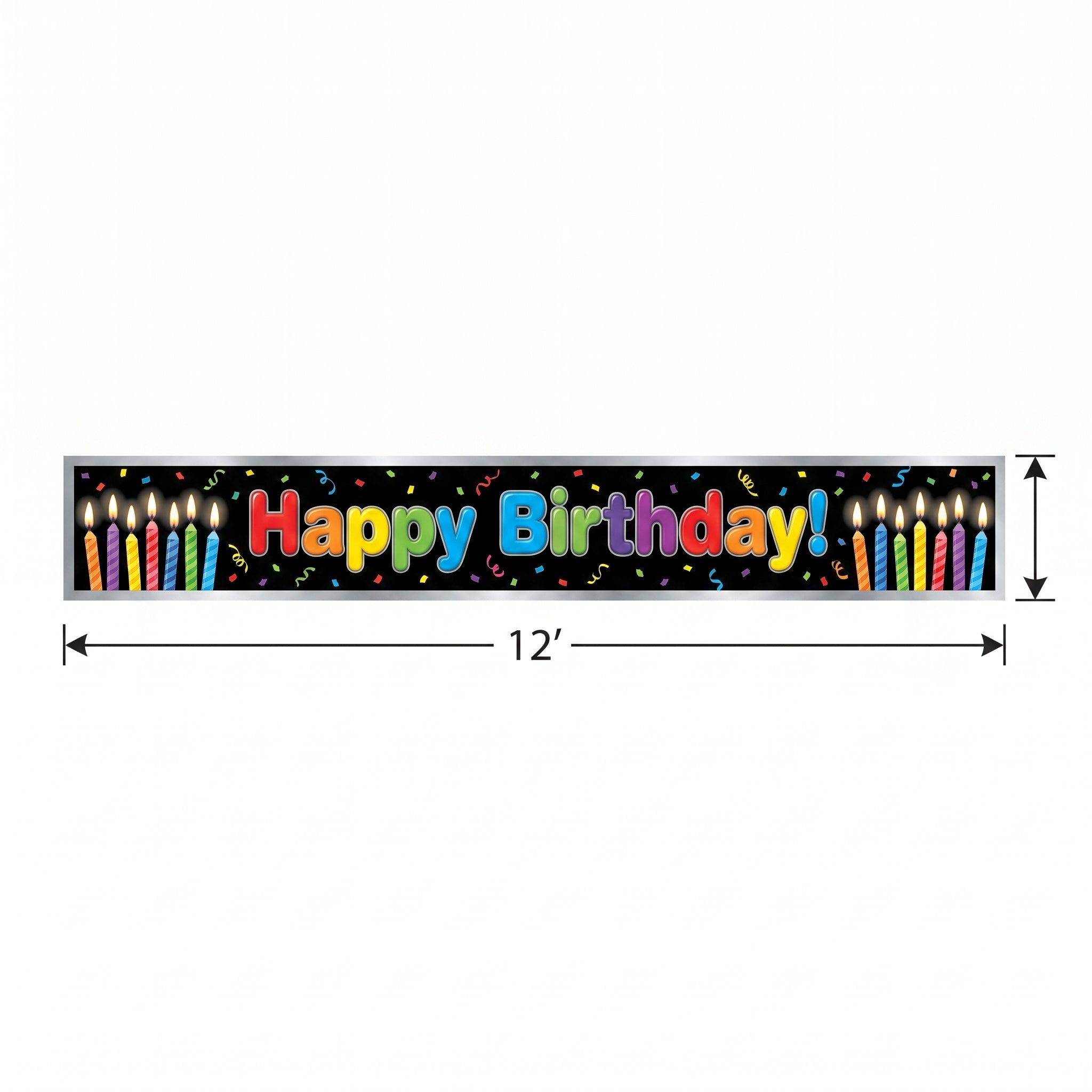 Colorful Birthday Candles Banner