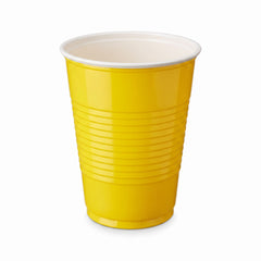Vibrant Light Yellow Plastic Party Cups - 18 oz