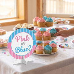 Pink or Blue? Baby Shower Table Decoration