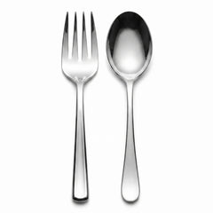 Elegant Silver Serving Spoon and Fork Set - 13 In. | 4 Count