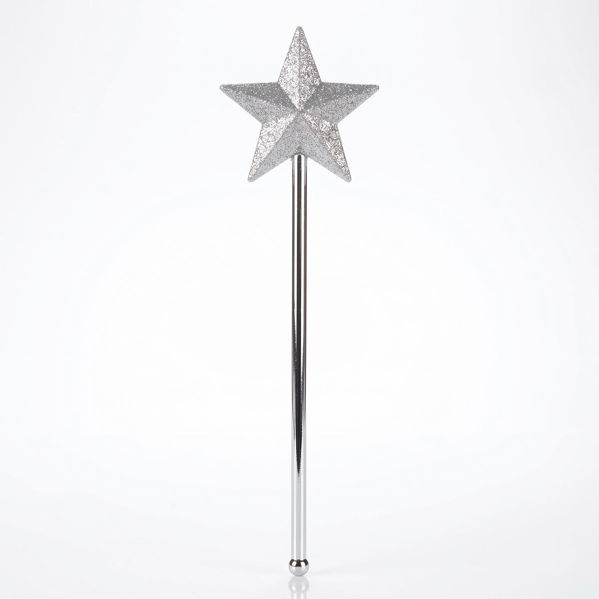 Silver Glitter Angel Star Wand - 15-inch Costume Accessory