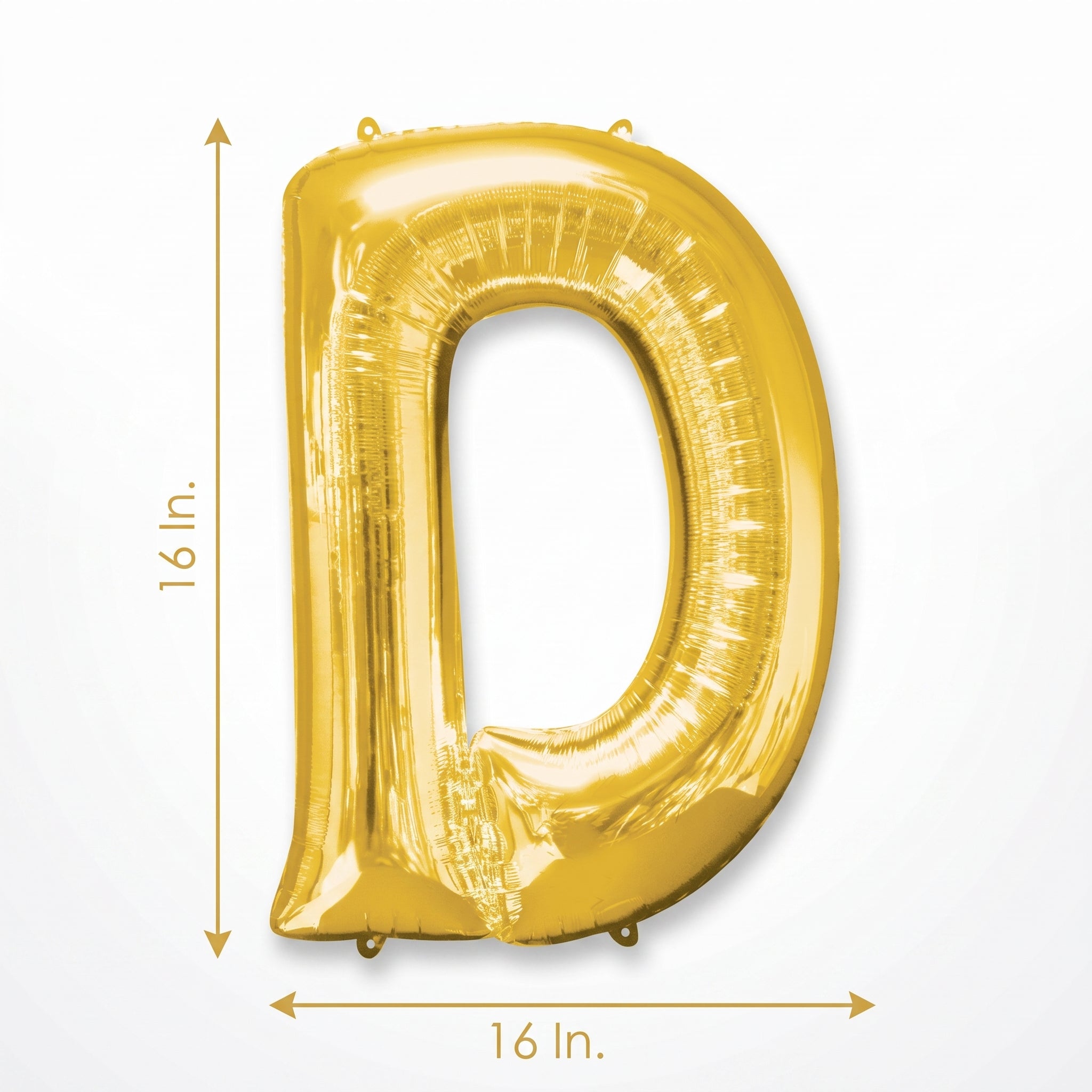 Gold Foil Letter "D" Balloon - Super Shape