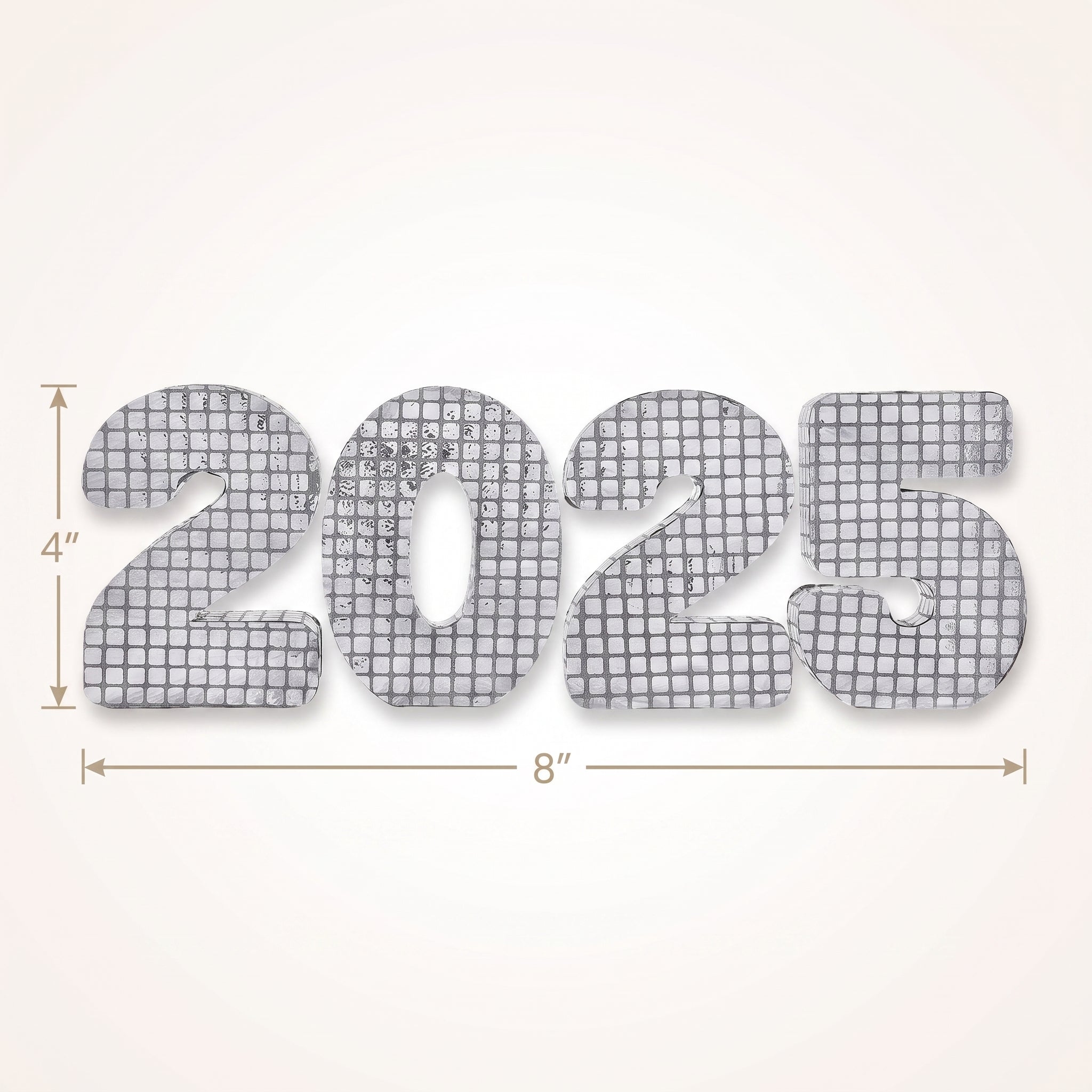 2025 Mirrored Letter Table Centerpiece for New Year's Eve