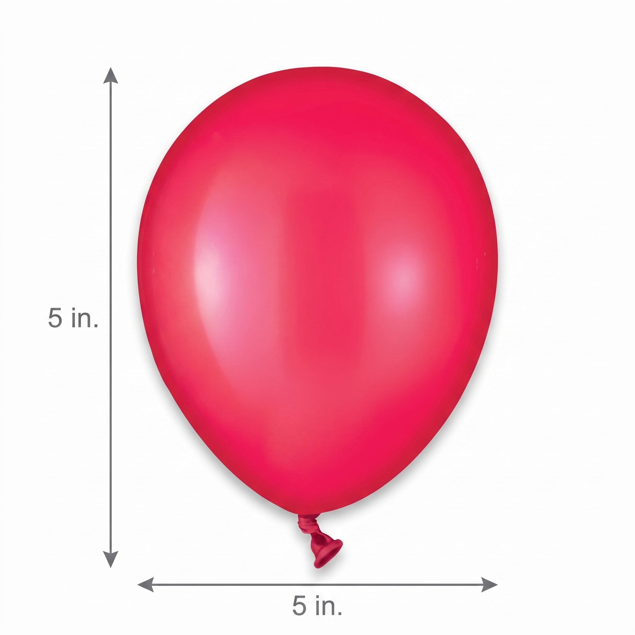 Luxaire Premium 5" Red Latex Balloons - 50 Pack