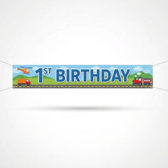 On the Road 1st Birthday Celebration Banner