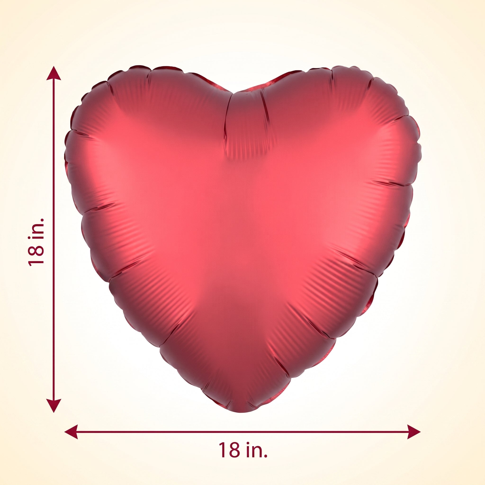 Satin Sangria Heart Foil Balloon - 18-Inch