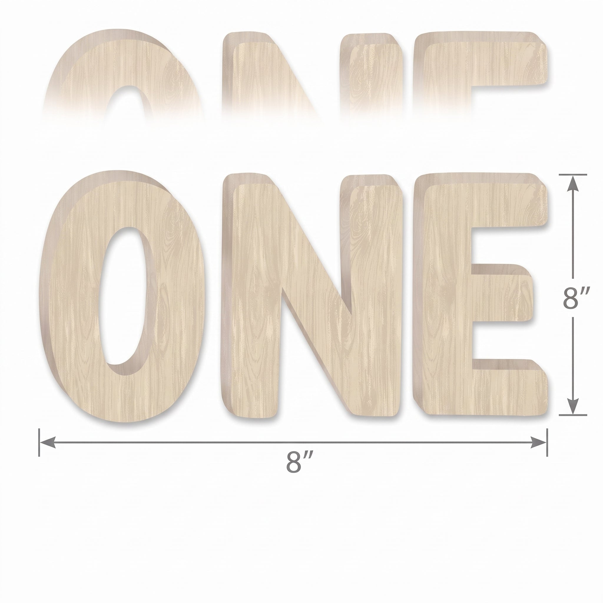 "ONE" Wooden Centerpiece Sign - Baby's First Birthday Decoration