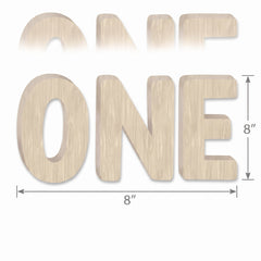 "ONE" Wooden Centerpiece Sign - Baby's First Birthday Decoration