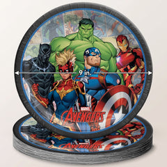 Marvel Avengers 9" Round Paper Plates