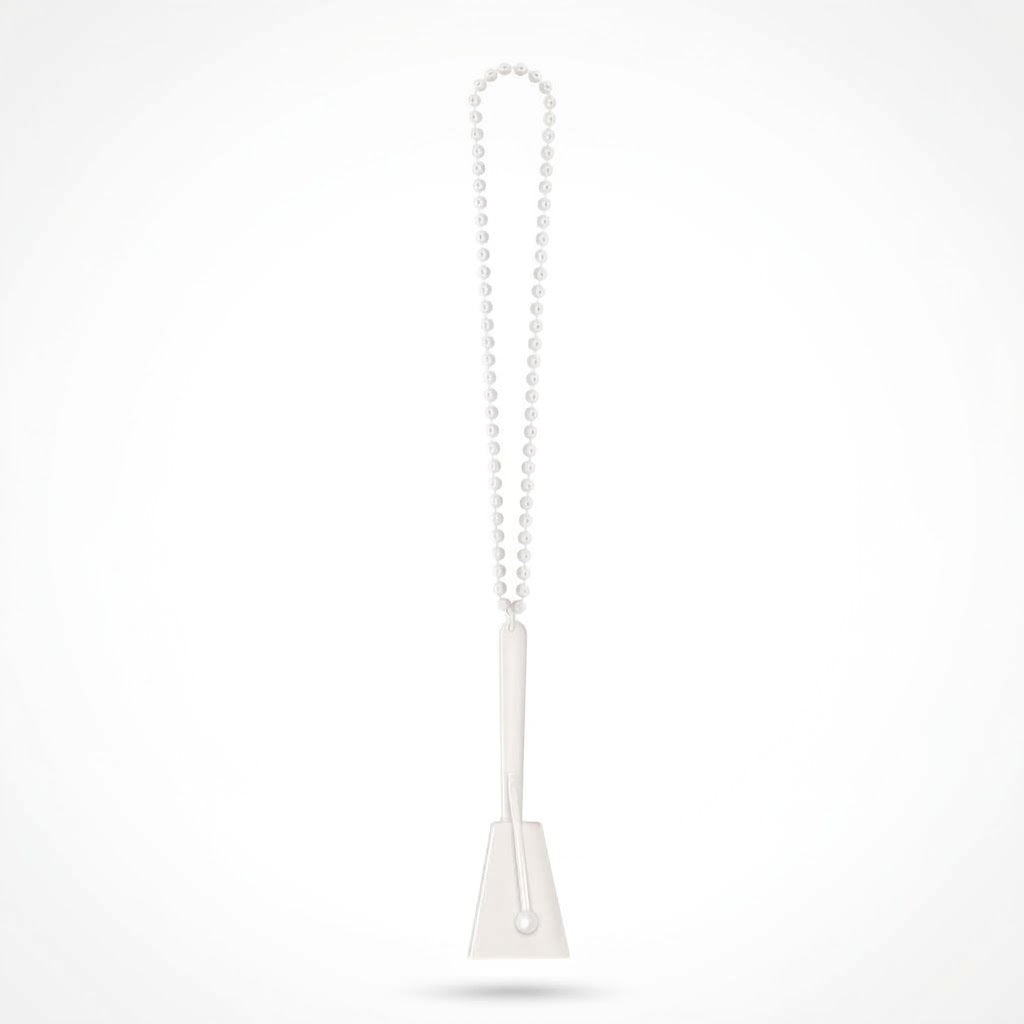 White Clacker Necklace - Noisemaker