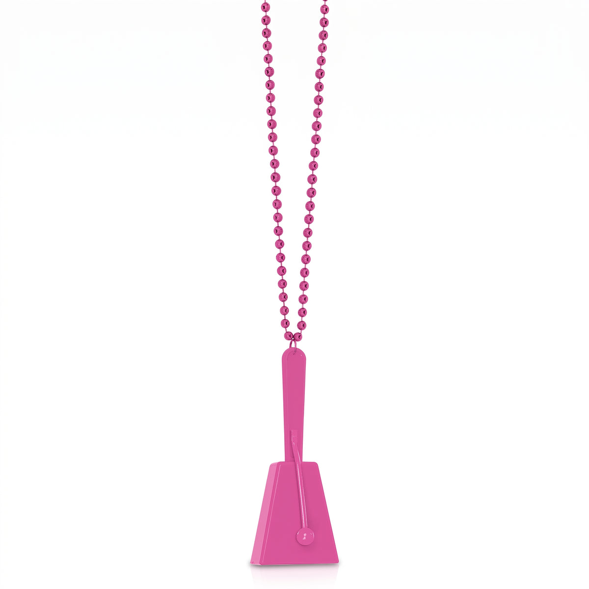Bright Pink Clacker Necklace - Noisemaker