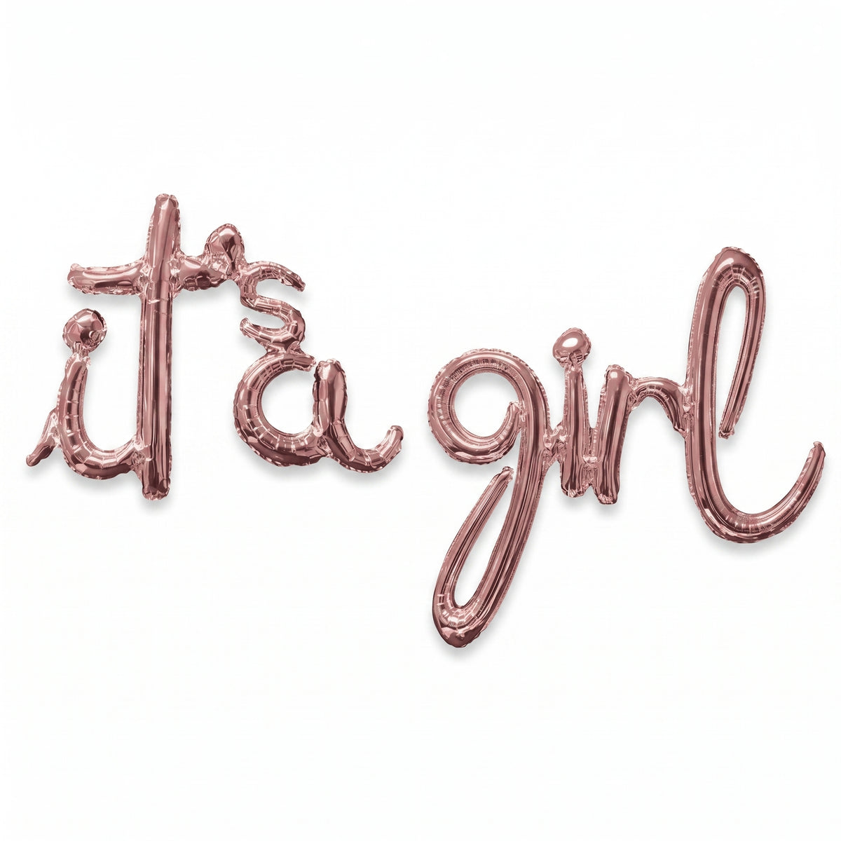 Rose Gold "It's a Girl" Script Foil Balloon
