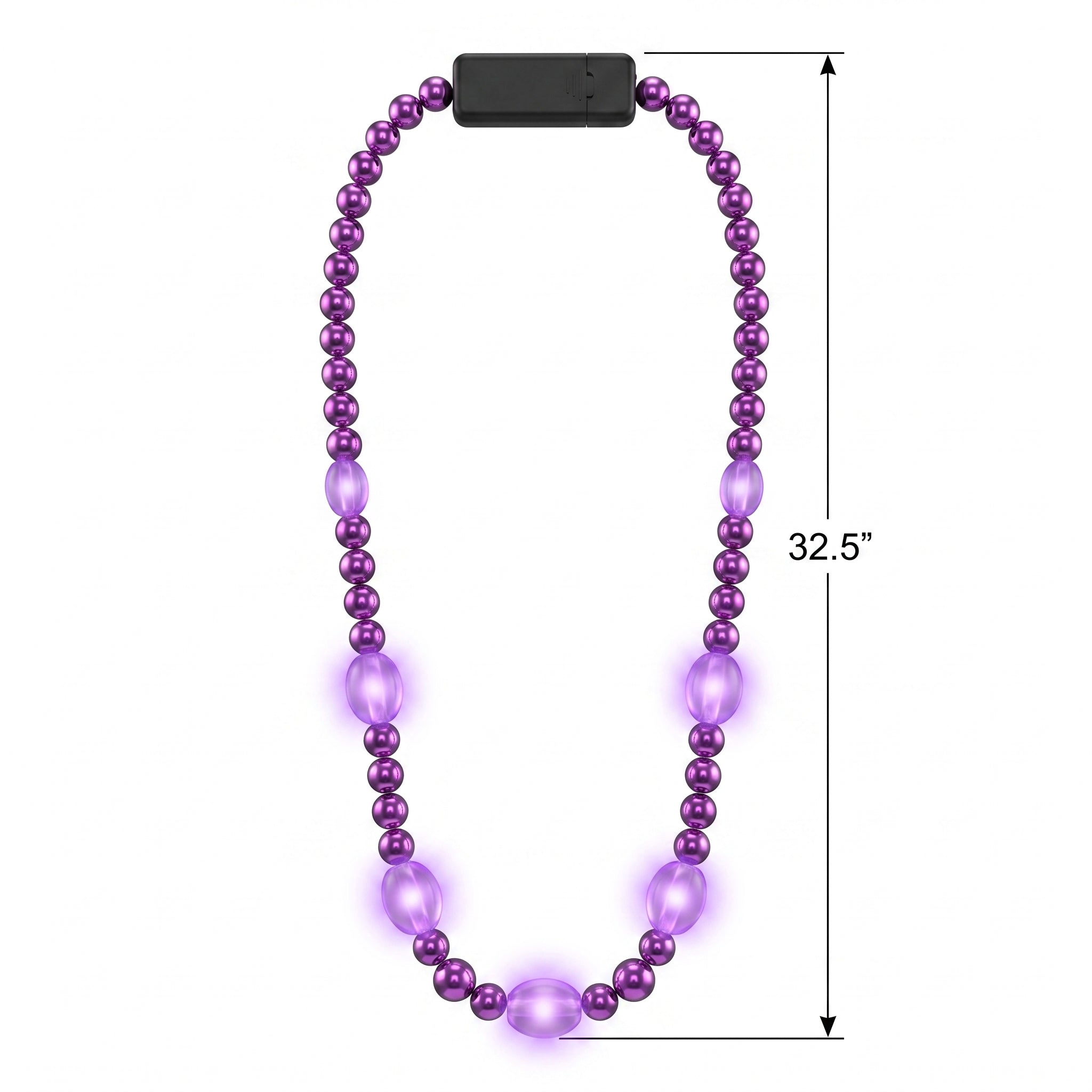 Purple Light-Up Bead Necklace