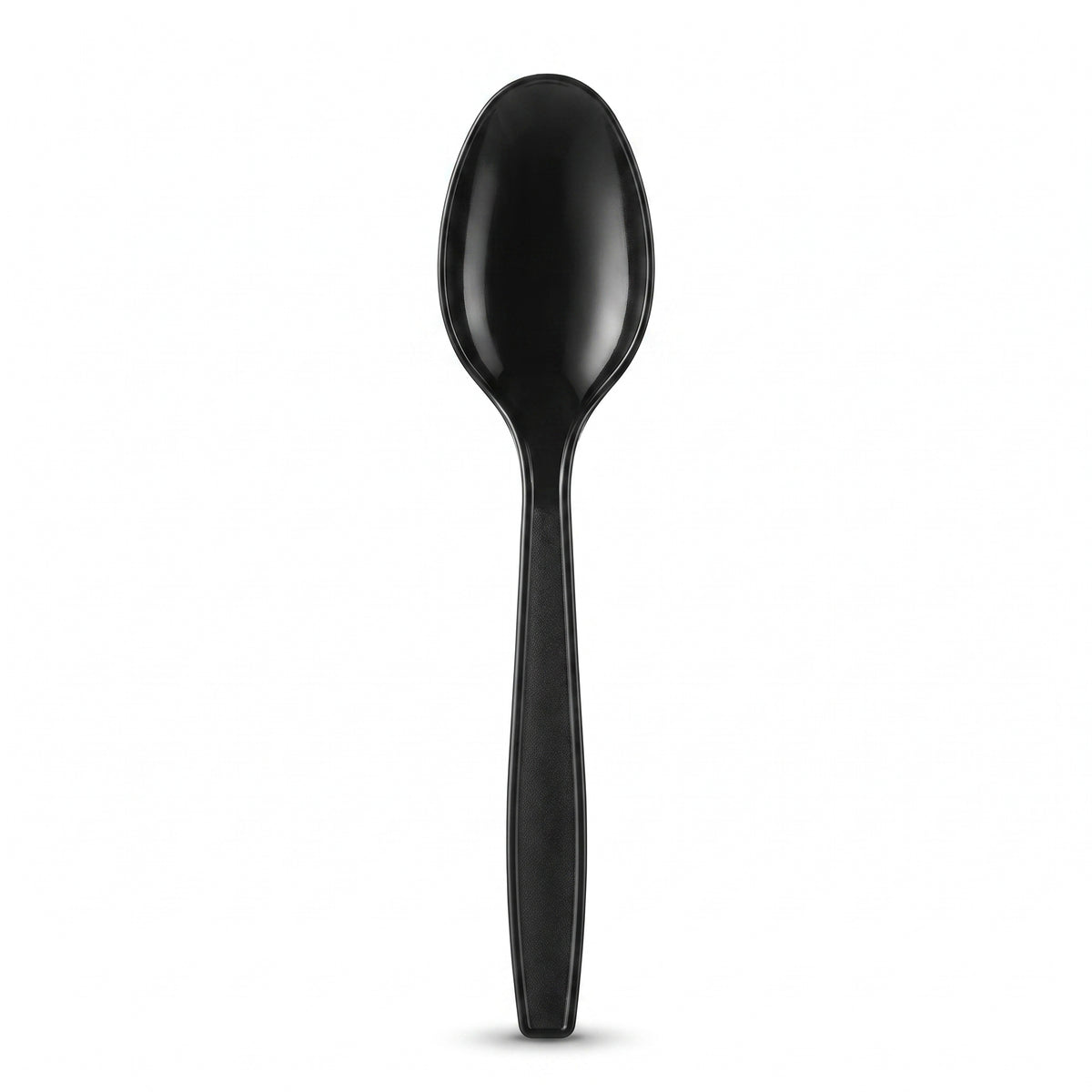 Jet Black Plastic Spoon - 7.5 in.