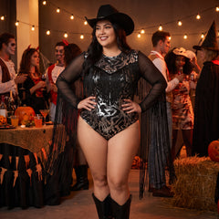 Glamorous Cowgirl Plus Size Bodysuit - Halloween Special