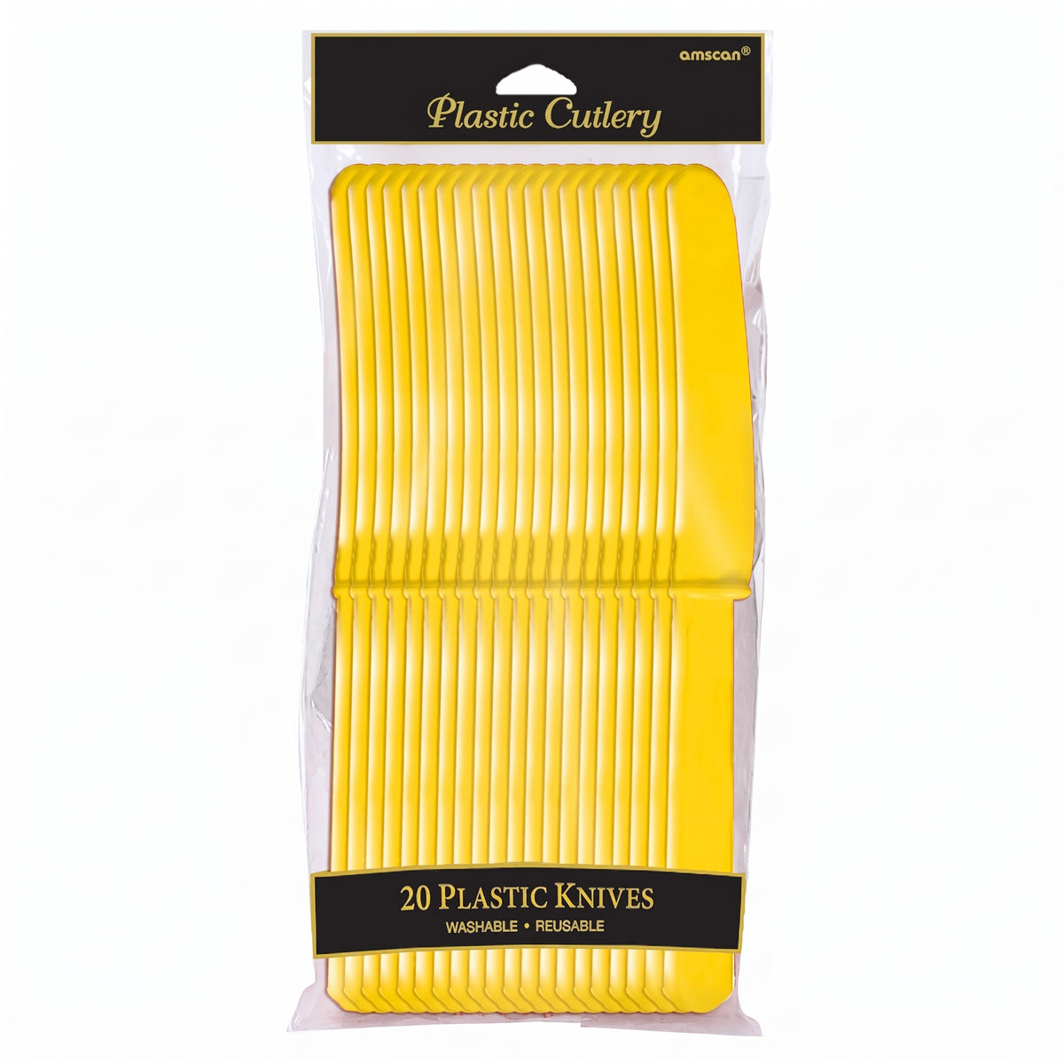 Yellow Plastic Knives - 7.5 In. | 20 Count
