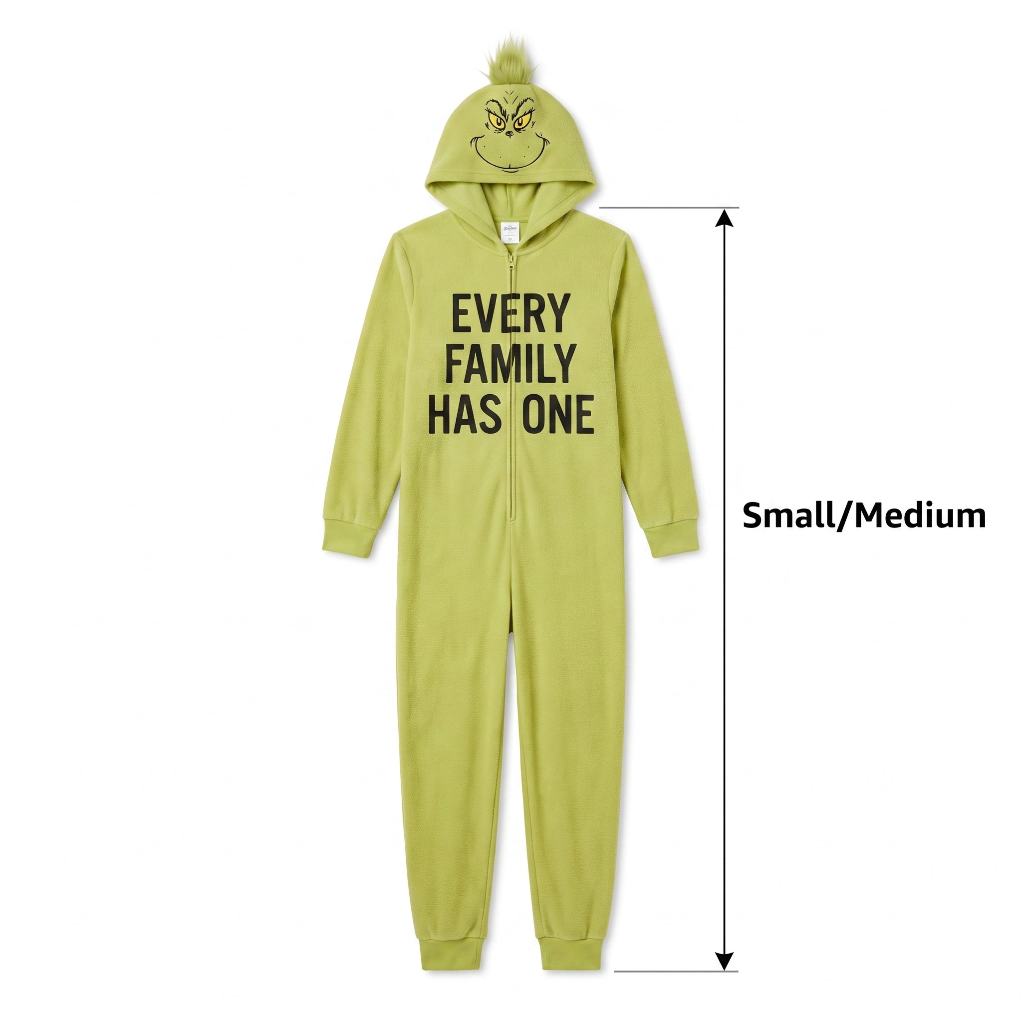 The Grinch Adult Zipster Costume - S/M