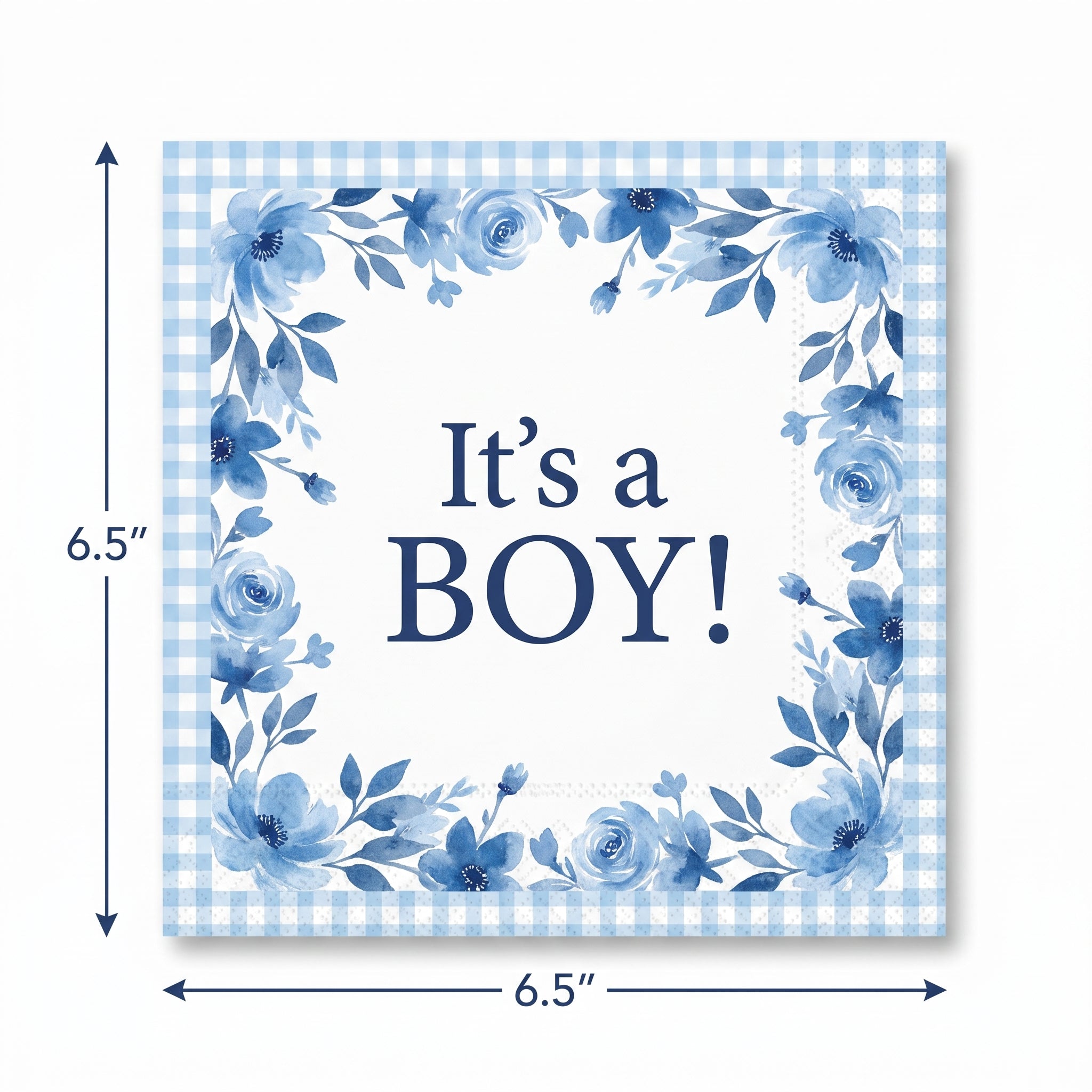 "It's a Boy!" Baby Shower Luncheon Napkins - 6.5 In. x 6.5 In.