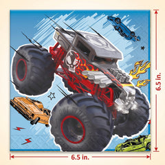 Hot Wheels Monster Trucks Party Lunch Napkins - 6.5 In. X 6.5 In.