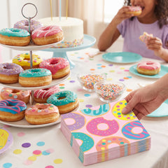 Donut Party Lunch Napkins - 6.5 In. x 6.5 In. - 16 Pack
