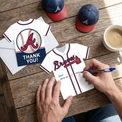 Atlanta Braves MLB Invitation & Thank You Card Set