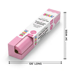 New Pink Plastic Table Cover Roll with Cutter - 54 x 126 ft